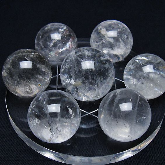 ヒマラヤ水晶 丸玉 七星陣 26mm [T602-2636]