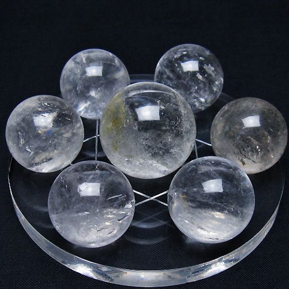 ヒマラヤ水晶 丸玉 七星陣 25mm [T602-2645]
