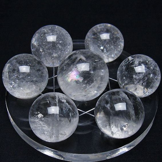ヒマラヤ水晶 丸玉 七星陣 26mm [T602-2662]