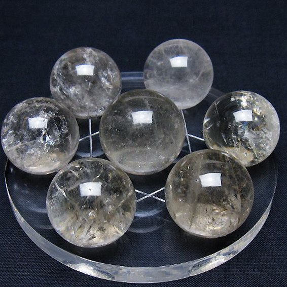 ヒマラヤ水晶 丸玉 七星陣 26mm [T602-2677]