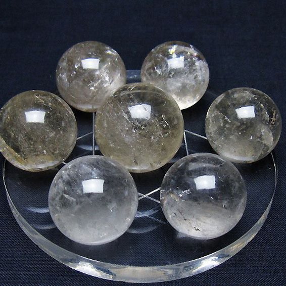 ヒマラヤ水晶 丸玉 七星陣 26mm [t602-2701]