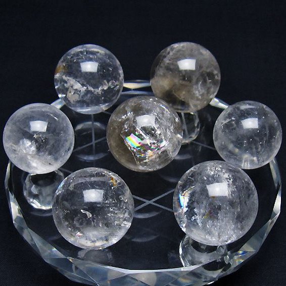ヒマラヤ水晶 丸玉 七星陣 29mm [T602-2702]