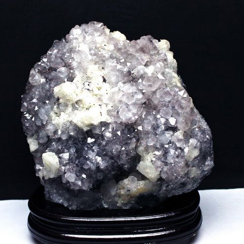 4.9Kg フラワーアメジスト カルサイト共生 クラスター[T603-8938]