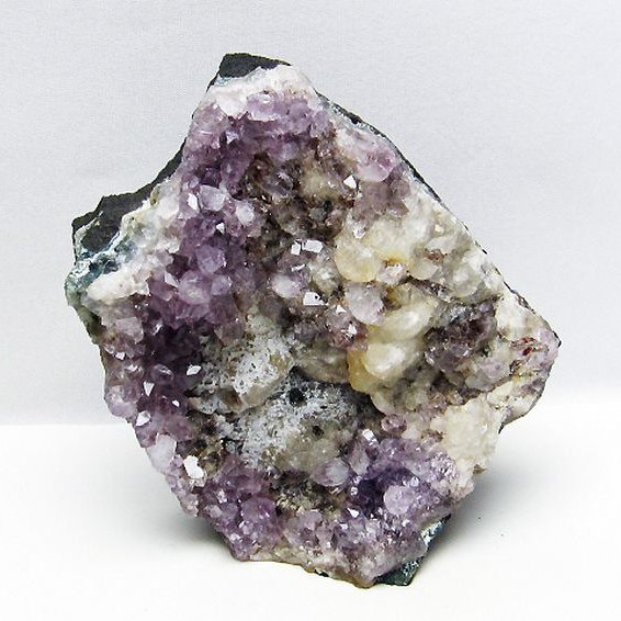 1.4Kg ブラジル産 アメジストクラスター カルサイト共生 [t603-9605]