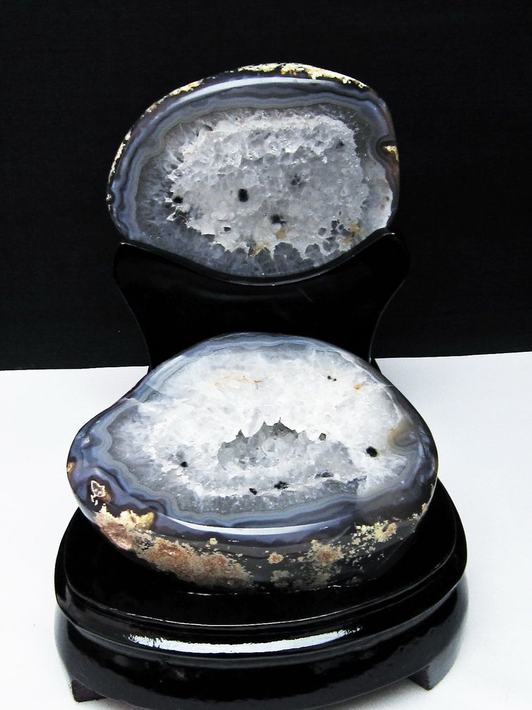 ペア水晶トレジャーメノウ[T604-6638]