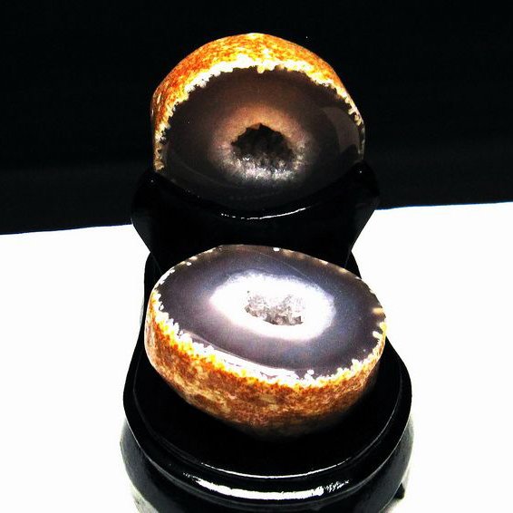 ペア水晶トレジャーメノウ[T604-7437]