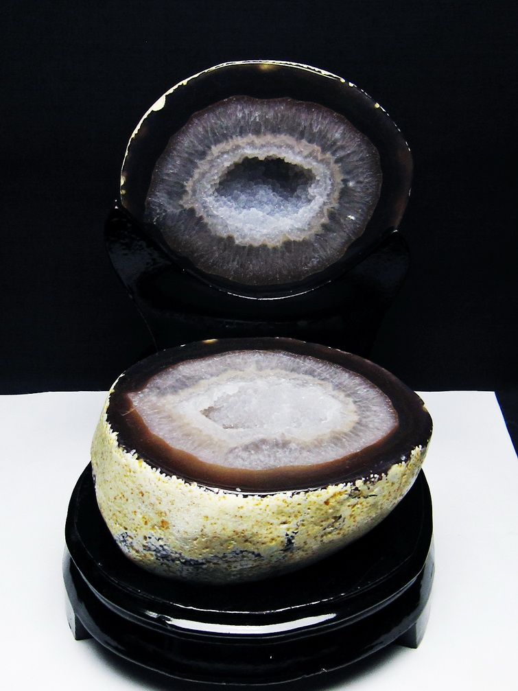 2.4Kg ペア水晶トレジャーメノウ[T604-7664]