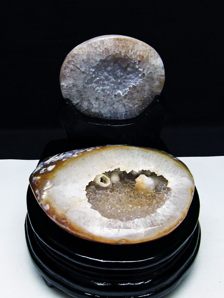 ペア水晶トレジャーメノウ[T604-7689]