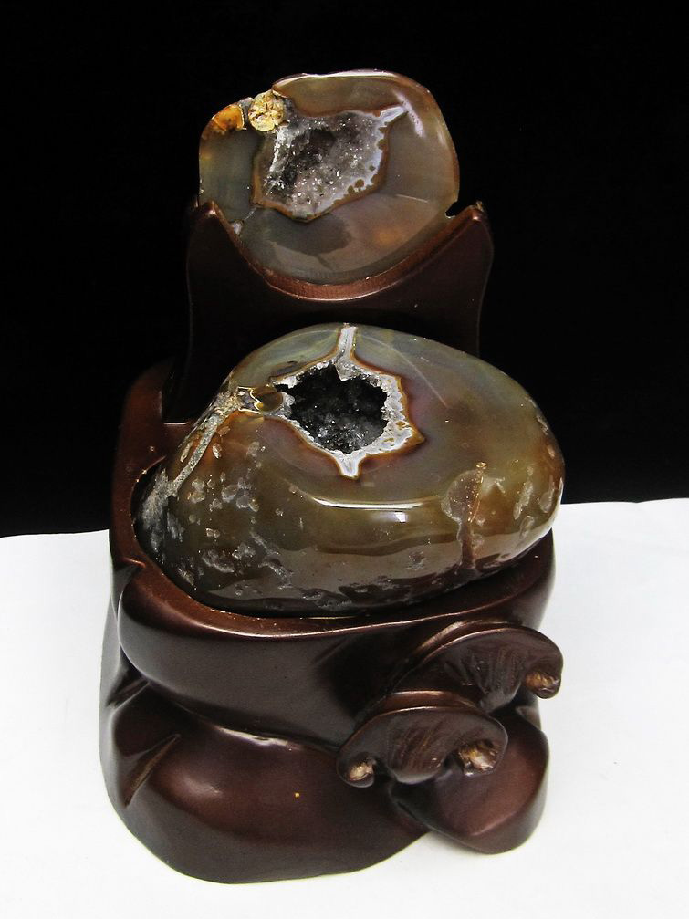 ペア水晶トレジャーメノウ[T605-2485]