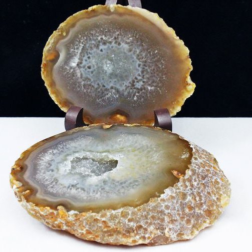 ペア水晶トレジャーメノウ[T605-3569]