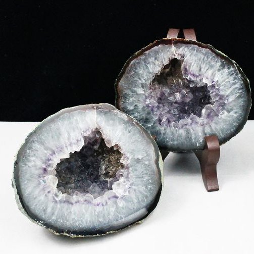 ペア水晶トレジャーメノウ[T605-3604]