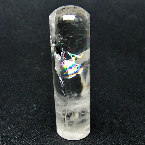 虹入り ヒマラヤ水晶 印材　 15mm [T607-203]