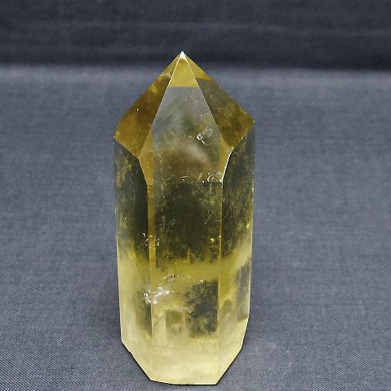 虹入り シトリン水晶 六角柱[T61-14035]