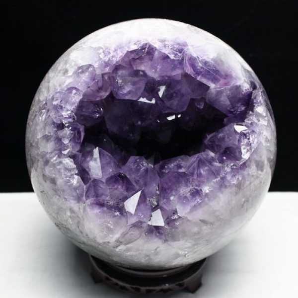 18.3Kg アメジスト笑口 丸玉 240mm 同梱不可[T610-11741]