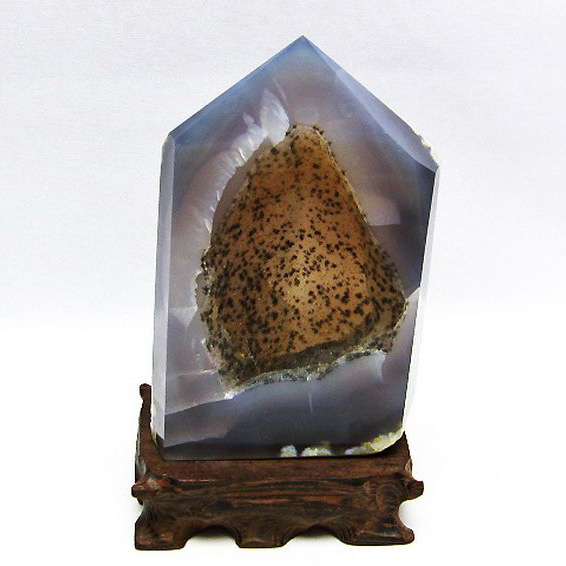 アゲート笑口 六角柱[T610-12086]