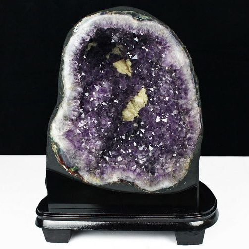 24.8Kg ブラジル産  アメジストドーム カルサイト共生 台座付き同梱不可[T611-9215]