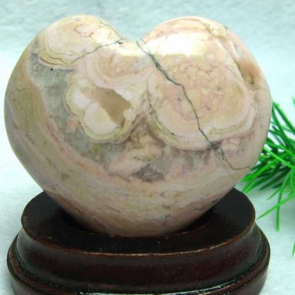 インカローズ ロードクロサイトハート 置物[T613-235]