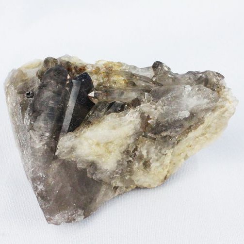 ブラジル産 モリオン 純天然 黒水晶 クラスター[T618-7092]