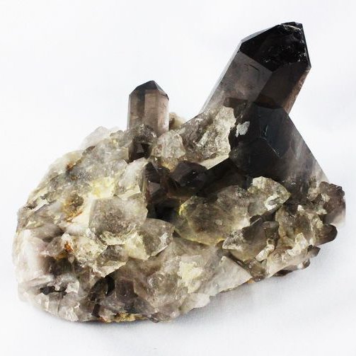 ブラジル産 モリオン 純天然 黒水晶 クラスター[T618-7099]