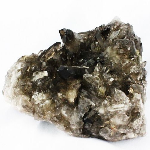 1.7Kg ブラジル産 モリオン 純天然 黒水晶 クラスター[T618-7101]