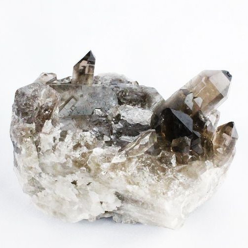 ブラジル産 モリオン 純天然 黒水晶 クラスター[T618-7123]