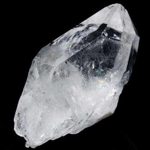 アーカンソー州産 虹入り 水晶 原石[T619-4966]