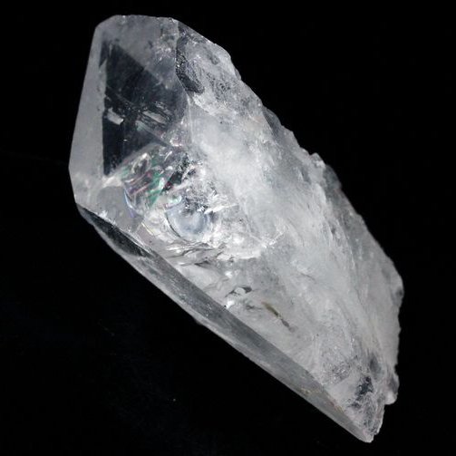 アーカンソー州産 虹入り 水晶 原石[T619-4969]