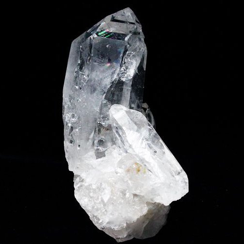 アーカンソー州産 虹入り 水晶 クラスター[T619-5047]