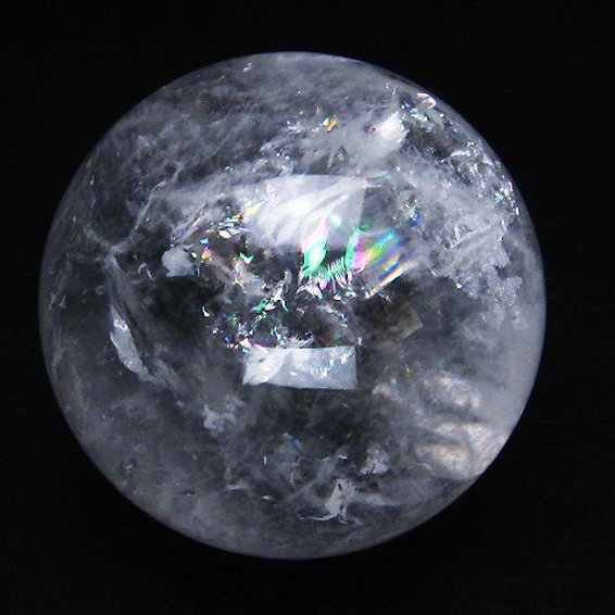 虹入り ヒマラヤ水晶 丸玉 58mm [T62-14980]