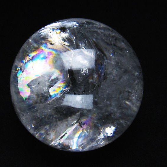 虹入り ヒマラヤ水晶 丸玉 58mm [T62-15145]