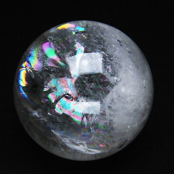 虹入り ヒマラヤ水晶 丸玉 63mm [T62-15150]