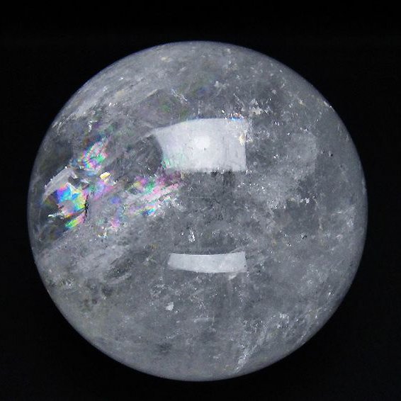 虹入り ヒマラヤ水晶 丸玉 85mm [t62-16102]