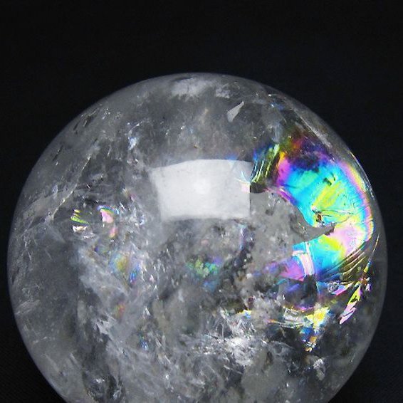 虹入り ヒマラヤ水晶 丸玉 55mm [t62-16252]