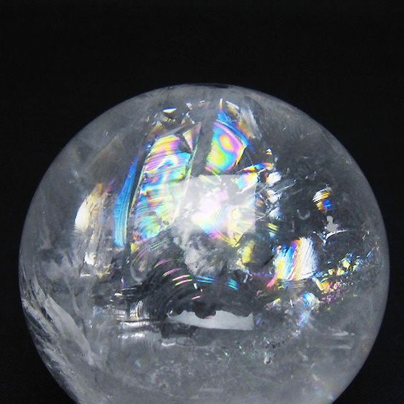 虹入り ヒマラヤ水晶 丸玉 61mm [t62-16273]