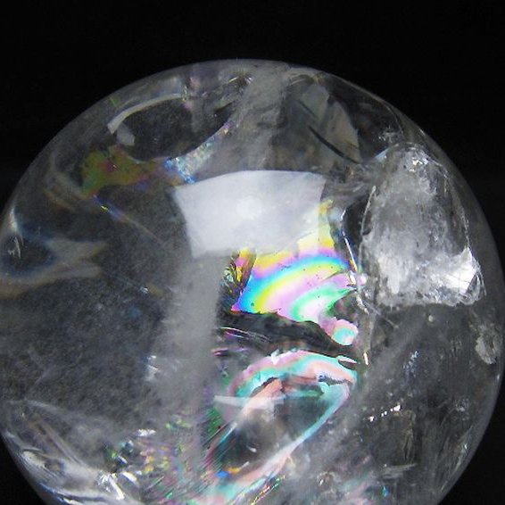 1.3Kg 虹入り ヒマラヤ水晶 丸玉 100mm [t62-16329]