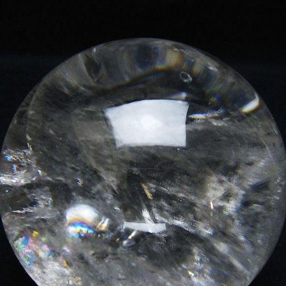 虹入り ヒマラヤ水晶 丸玉 85mm [t62-16333]