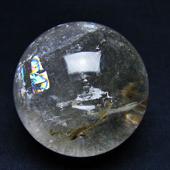 虹入り ヒマラヤ水晶 丸玉 52mm [t62-16667]
