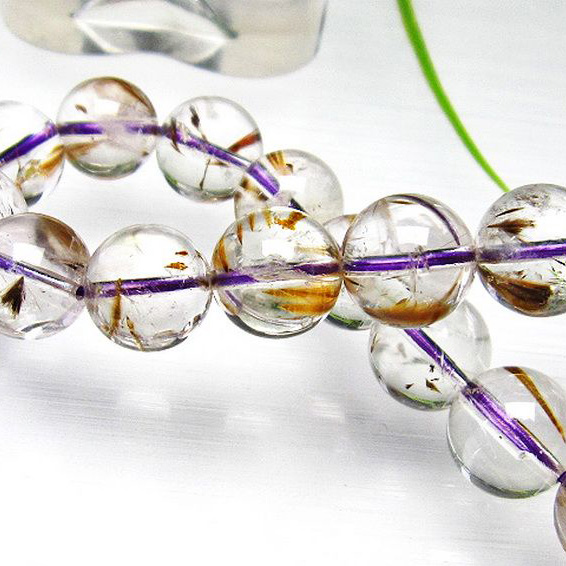 カコクセナイト インクォーツ  ブレスレット 12mm [T628-2232]