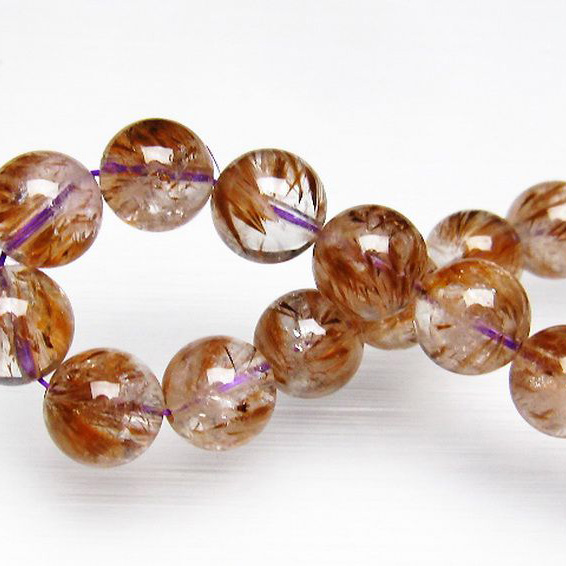 カコクセナイト インクォーツ  ブレスレット 12mm [T628-2670]