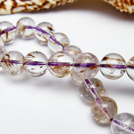 カコクセナイト インクォーツ  ブレスレット 9mm [T628-3678]