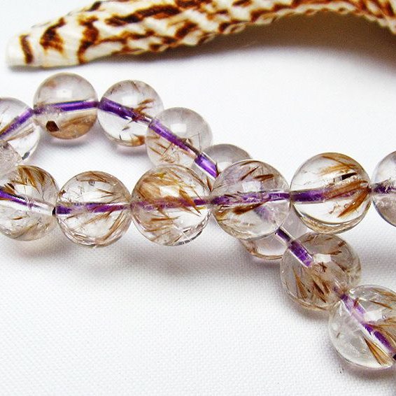 カコクセナイト インクォーツ ブレスレット 10mm [T628-3898]