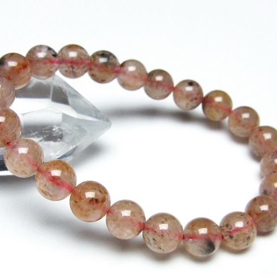 カコクセナイト インクォーツ ブレスレット 9mm [T628-4516]