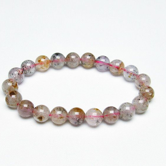 カコクセナイト インクォーツ  ブレスレット 9mm [T628-4658]