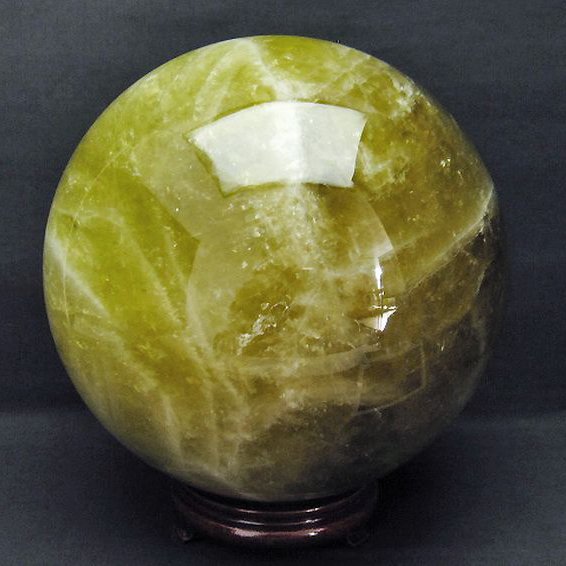 23.9Kg シトリン水晶 丸玉 260mm 同梱不可 [T63-6131]