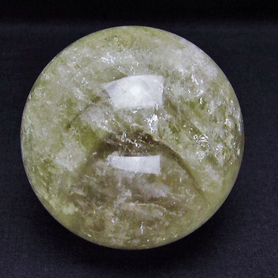 虹入り シトリン水晶ファントム 丸玉 73mm [T63-6945]