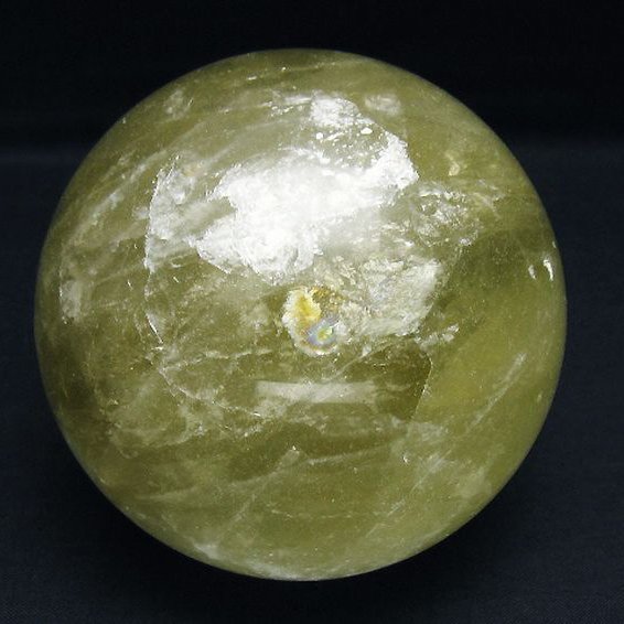 1.2Kg シトリン水晶 丸玉 94mm [T63-7555]