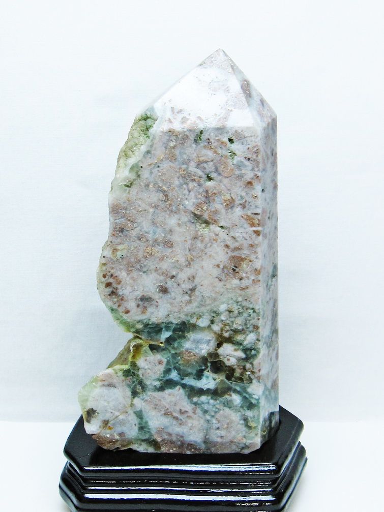 3.5Kg フローライト共生 水晶 六角柱[T634-5533]