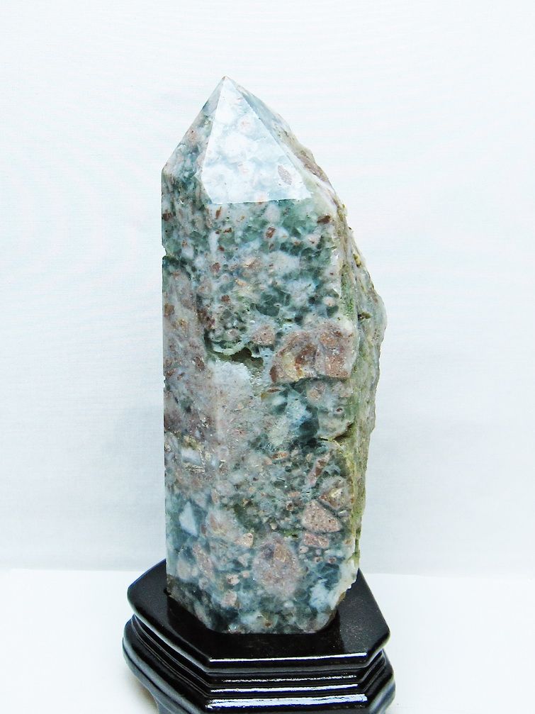 2.5Kg フローライト共生 水晶 六角柱[T634-5534]