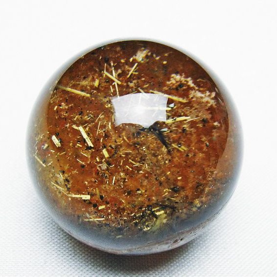 ゴールドタイチンルチル入り 水晶 丸玉 33mm [T637-4648]