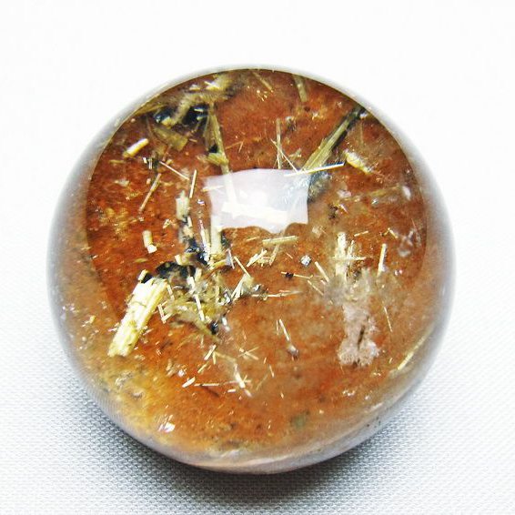 ゴールドタイチンルチル入り 水晶 丸玉 36mm [T637-4658]